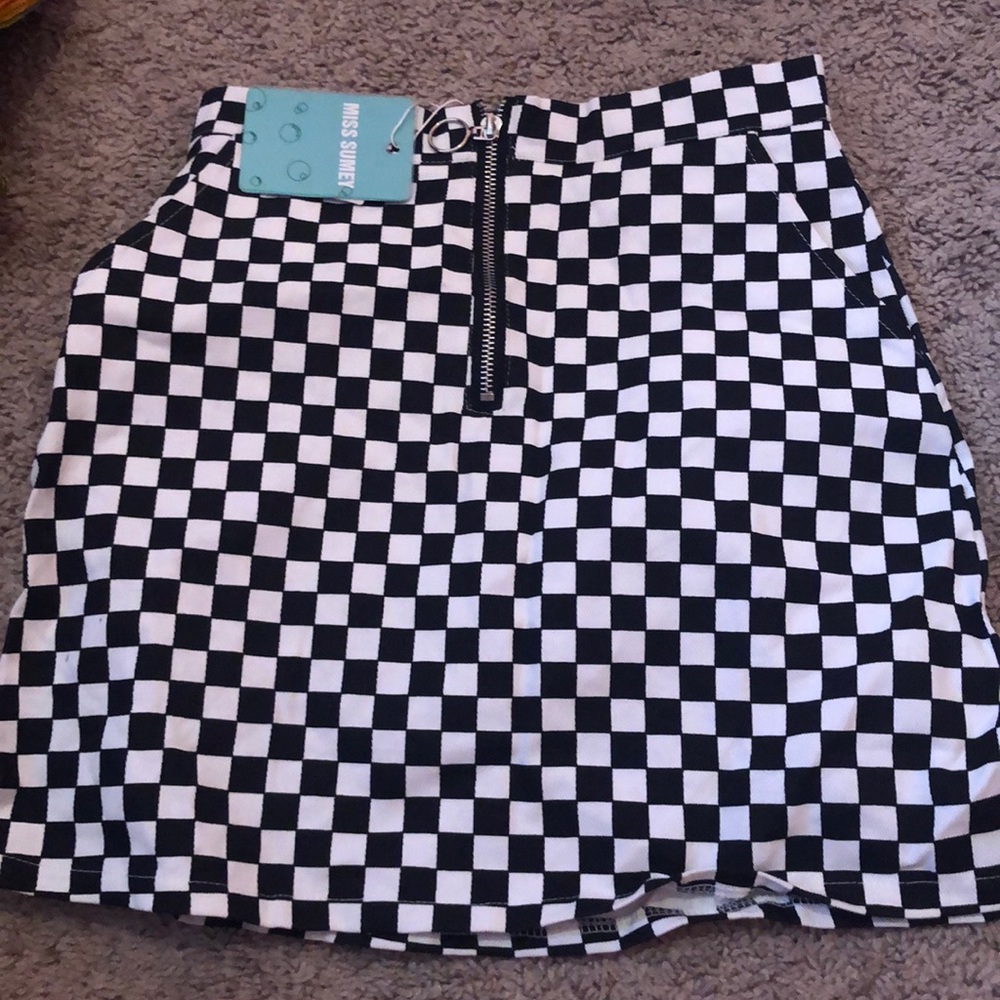Checker mini skirt